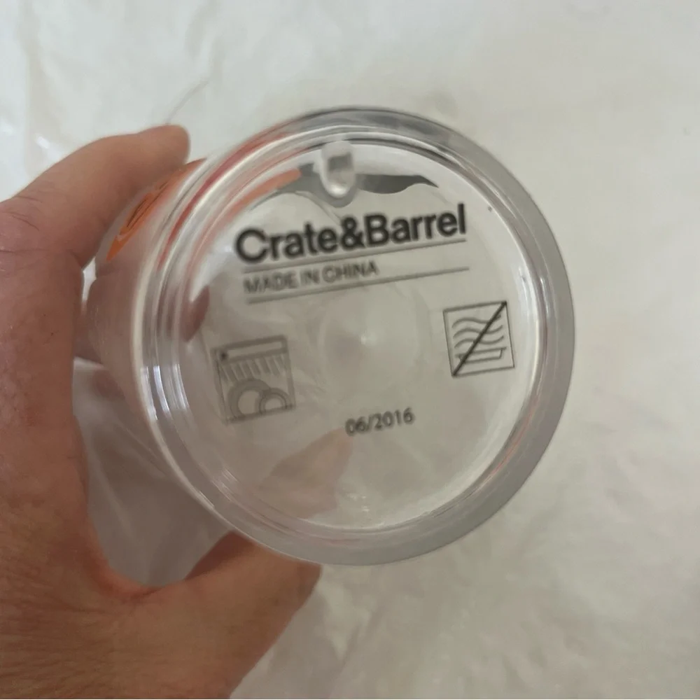 Crate & Barrel Halloween Plate Cup Plastic Cat Jack-O-Lantern